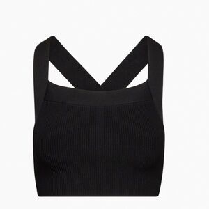 Babaton Breslin Sculpt Knit Crop Top – Black – Size Small